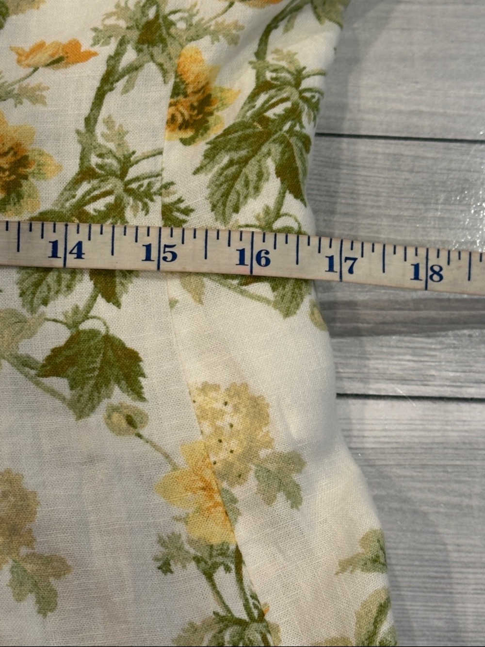 Laura Ashley Sz 14 VTG Floral Midi Dress White Yellow Cottage Square Neck • NEW! - Picture 11 of 12